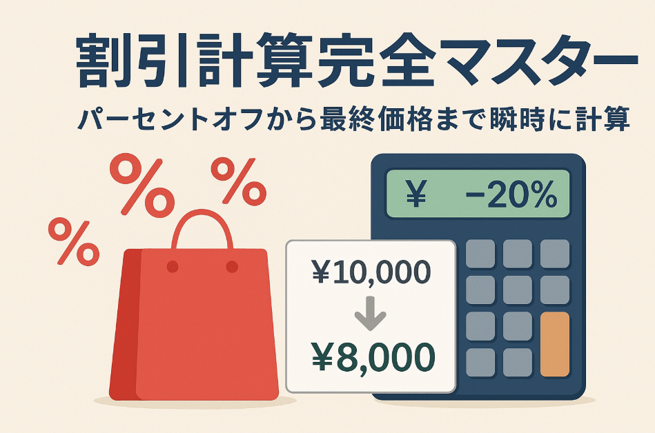 割引計算完全マスター - パーセントオフから最終価格まで瞬時に計算